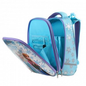 Рюкзак каркасный Disney 37 х 29 х 17, для девочки "Холодное сердце", синий