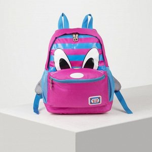 Рюкзак школьный, отдел на молнии, наружный карман, 2 боковые сетки, цвет розовый/голубой