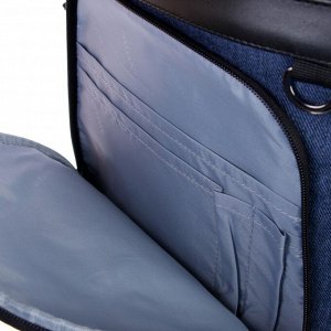 Рюкзак молодежный эргономичная спинка, deVENTE 44 х 32 х 16 см, Business, тёмно-синий