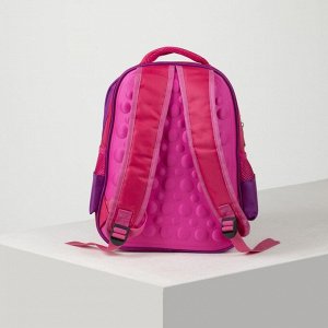 Рюкзак школьный, отдел на молнии, наружный карман, 2 боковые сетки, усиленная спинка, цвет розовый