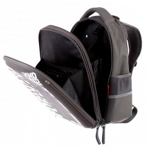 Рюкзак каркасный Bruno Visconti 38 х 30 х 20 см, «Форвард», тёмно-серый