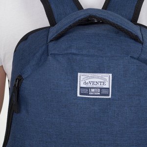 Рюкзак молодёжный, классический, отдел на молнии, 2 наружных кармана, цвет тёмно-синий