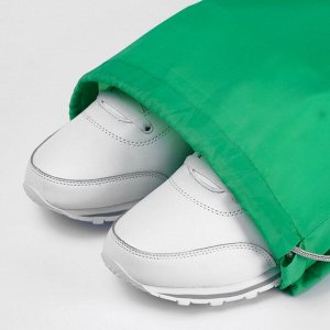 Мешок для обуви Calligrata стандарт, 405 х 340 мм, плотность 210 D, зелёный