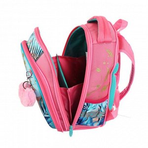 Рюкзак каркасный, Luris «Джой 2», 38 х 27 х 19 см, наполнение: мешок для обуви, «Фламинго»