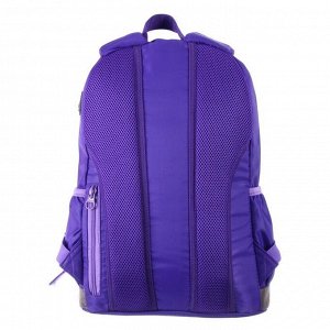 Рюкзак молодёжный, Merlin, 43 x 30 x 18 см, эргономичная спинка, синий/сиреневый