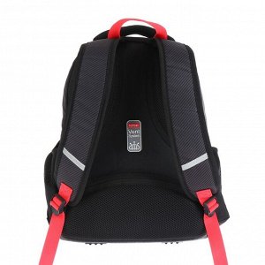 Рюкзак каркасный Hatber Ergonomic light 38 х 29 х 16, для мальчика Racing Car, чёрный