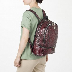 Рюкзак школьный, отдел на молнии, наружный карман, эргономичная спинка, цвет бордовый