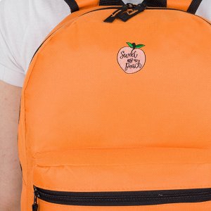 Рюкзак молодёжный, отдел на молнии, наружный карман, цвет оранжевый