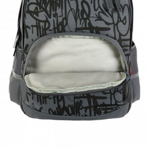 Рюкзак школьный Bruno Visconti, 40 х 30 х 19 см, эргономичная спинка, «Граффити»
