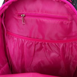 Рюкзак школьный Hatber Sreet 42 х 30 х 20, для девочки LOVE + сумка-шоппер, чёрный/сиреневый
