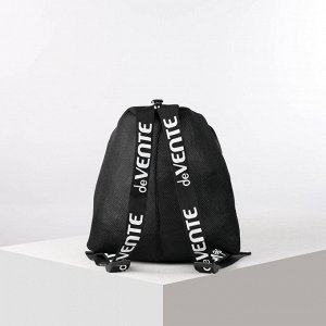 Мешок-рюкзак для обуви, цвет чёрный