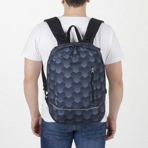 Рюкзак молодёжный, двусторонний, отдел на молнии, цвет синий/чёрный