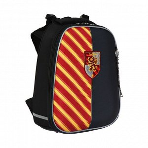 Рюкзак каркасный "Гарри Поттер", 37 х 29 х 17, для мальчика, чёрный/оранжевый