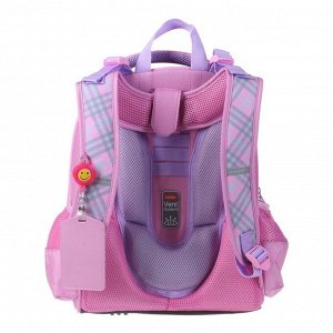 Рюкзак каркасный Hatber Ergonomic Classic 37 х 29 х 17, для девочки "Няшка", розовый
