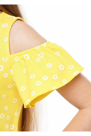#103163 Блузка жёлтый/белый