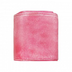 Лента "Органза" арт. 3651 № 221 ДС розовый с серебром шир. 80 мм