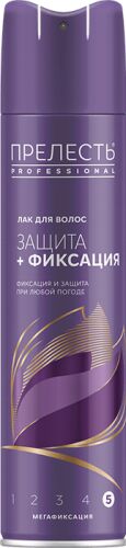 ПРЕЛЕСТЬ Professional Лак для волос ЗАЩИТА мегафиксация, 300см3