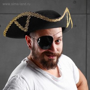 Шляпа Пират золотой кант