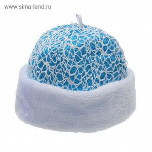 Снегурочка шапка карнавальная цвет бело - синий