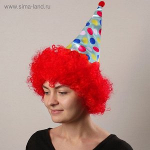 Шляпа карнавальная Клоун с волосами большая