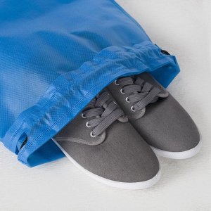 Мешок для обуви, отдел на шнурке, цвет синий