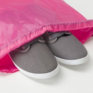 СИМА-ЛЕНД Мешок для обуви на шнурке, цвет розовый