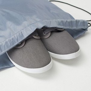 Мешок для обуви на шнурке, цвет серый