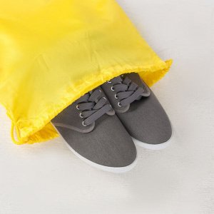 Мешок для обуви, отдел на шнурке, цвет жёлтый