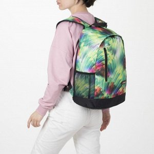 Рюкзак школьный, отдел на молнии, наружный карман, 2 боковых сетки, цвет зелёный