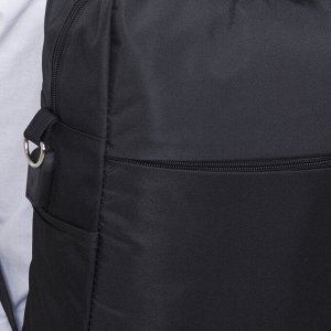 Рюкзак школьный, отдел на молнии, 2 наружных кармана, 2 боковых кармана, USB, с пеналом, цвет чёрный