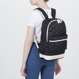 Рюкзак школьный, отдел на молнии, 2 наружных кармана, 2 боковых кармана, USB, с пеналом и сумкой, цвет чёрный