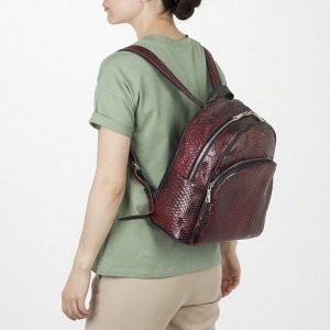 Рюкзак школьный, отдел на молнии, наружный карман, эргономичная спинка, цвет бордовый
