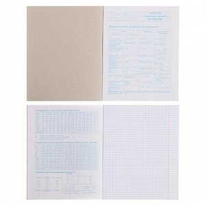 Тетрадь предметная «Абстракция из букв и цифр», 40 листов в клетку «Химия», картонная обложка