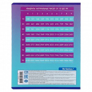 Тетрадь предметная 40 листов в клетку Poker face «Алгебра», обложка мелованный картон, выборочный УФ-лак, со справочными материалами