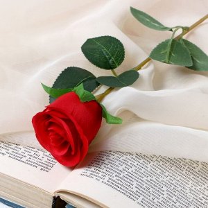 Цветок искусственный "Бутончик розы" 5х50 см красный