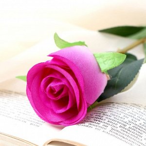Цветок искусственный "Бутончик розы" 5х50 см сиреневый