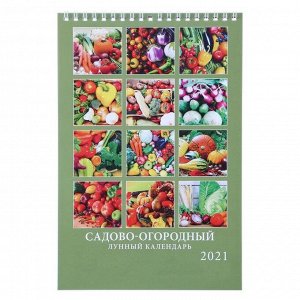 Календарь на пружине без ригеля "Садово-огородный. Лунный" 17х25 см, 2021год