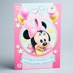 Свидетельство о рождении &quot;Минни малышка&quot;, Минни Маус, размер файла 21 x 29,7 см Disney (новый формат свидетельства)