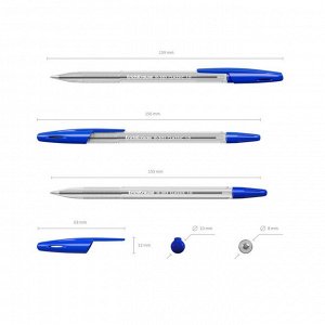 Набор ручек шариковых 4 цвета ErichKrause R-301 Classic Stick, узел 1.0 мм, чернила: синие, чёрные, красные, зелёные, длина линии письма 2000 метров, европодвес