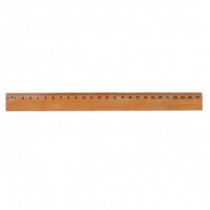 Линейка деревянная 25 см, Attomex, (штрих-код)