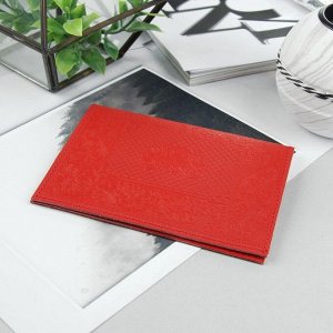 Обложка для паспорта «Герб», цвет красный