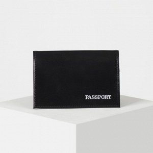 Обложка для паспорта, тиснение, цвет чёрный 1628235