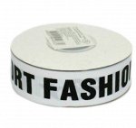 Лента декоративная репсовая (уп. 24 ярд) шир. 25 мм &quot;SPORT FASHION&quot; белый/черный