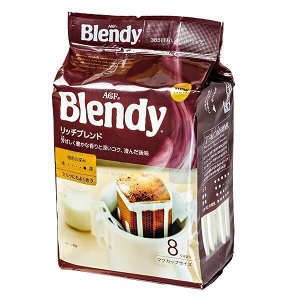 Кофе AGF Blendy Рич молотый фильтр-пакет 1 уп * 8 шт.