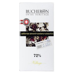 Шоколад BUCHERON VILLAGE 72% Миндаль Клюква Фисташка 100 г