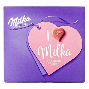 Конфеты Милка I LOVE Milka клубничный крем 110 г