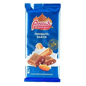 Шоколад Россия Миндаль Вафля 90 г