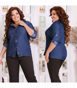 Рубашка Ткань: джинс (замеры: 48-50)  Длина: 70 см Производитель: Украина