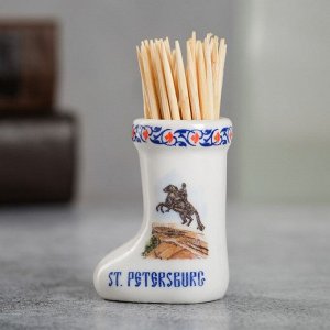 Сувенир для зубочисток в форме валенка «Санкт-Петербург»