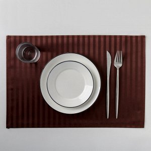 УЦЕНКА Салфетка кухонная «Полосы», 45х30 см, цвет коричневый